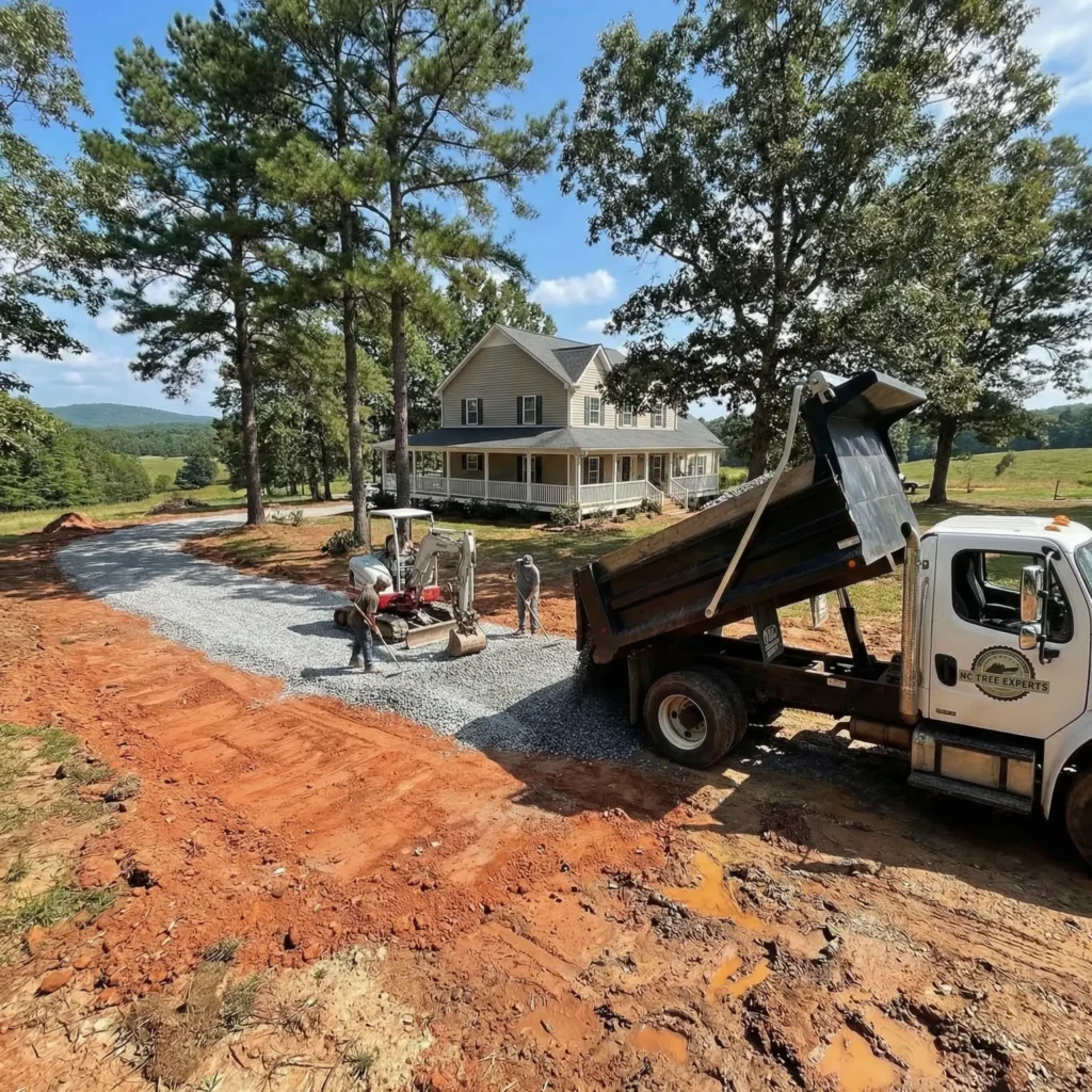 gravel driveway installation Raleigh NC residential property gravel driveway contractors Charlotte NC driveway construction residential gravel driveway Lexington NC installation crushed stone driveway Greensboro NC construction gravel driveway installation Winston-Salem NC home gravel driveway grading North Carolina residential property long gravel driveway installation Raleigh NC gravel driveway construction Charlotte NC rural property gravel driveway repair Lexington NC residential crushed stone driveway installation Greensboro NC